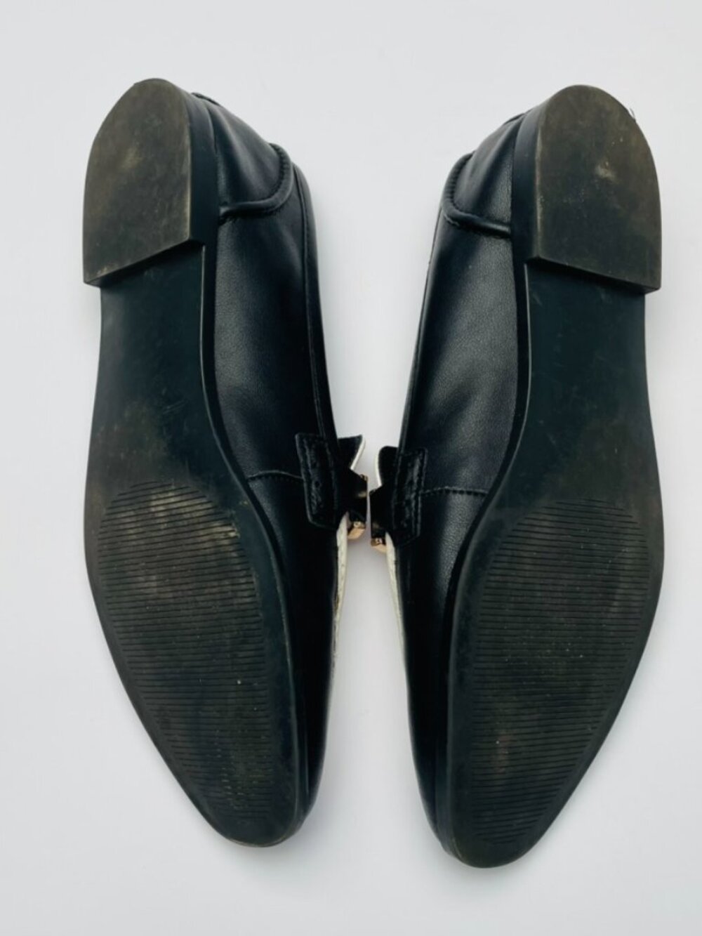 Steve Madden Carrine Black Cream Leather Two Tone Bit Loafers Womens 8.5 M - Picture 6 of 7